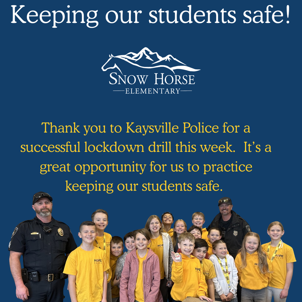 Students with police officers