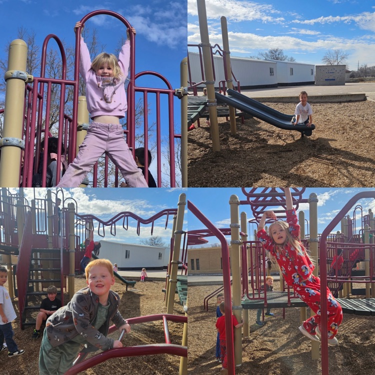 kindergartners getting some extra outside play time in with the good weather