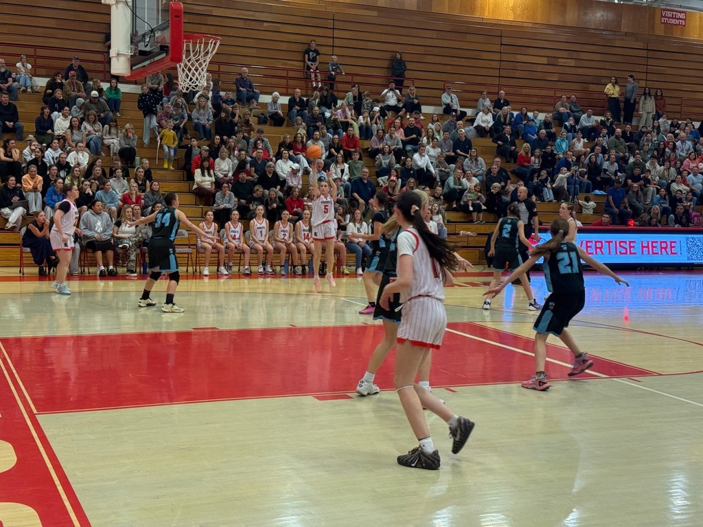 image of girls playing basketball and girl shooting a 3 throw