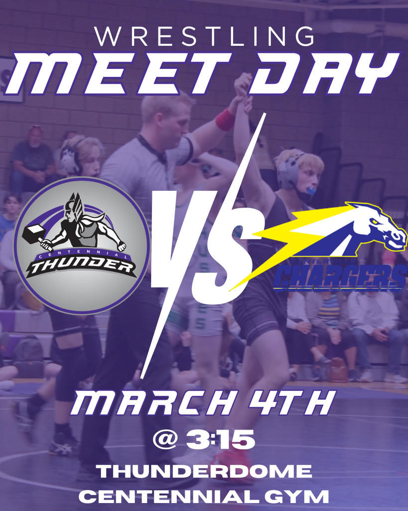 Wrestling Meet March 4th at Home vs Centerville