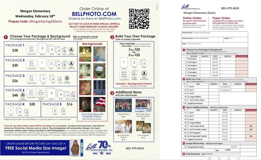 Class Picture Order Form