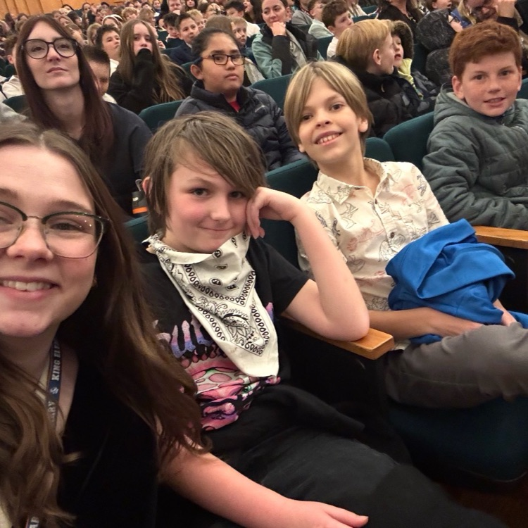 5th graders during a field trip at the symphony 