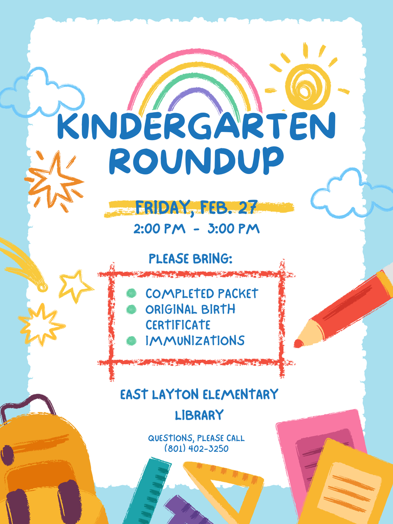 Kindergarten RoundUp Informational Flyer