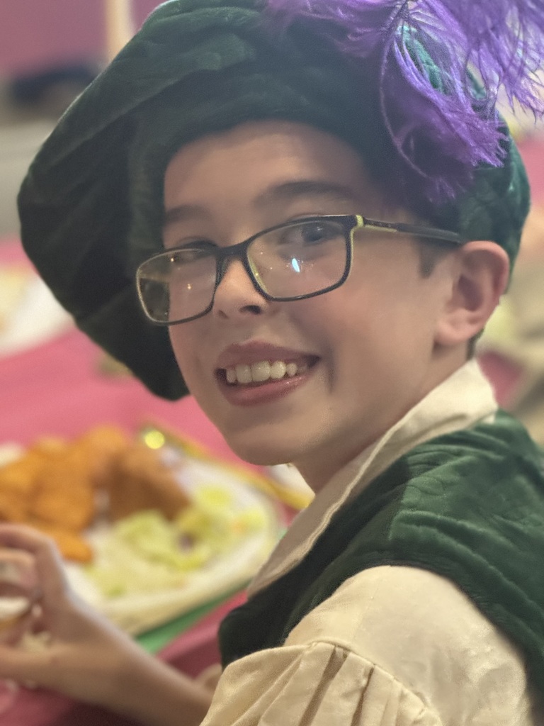 student dressed in medieval costume