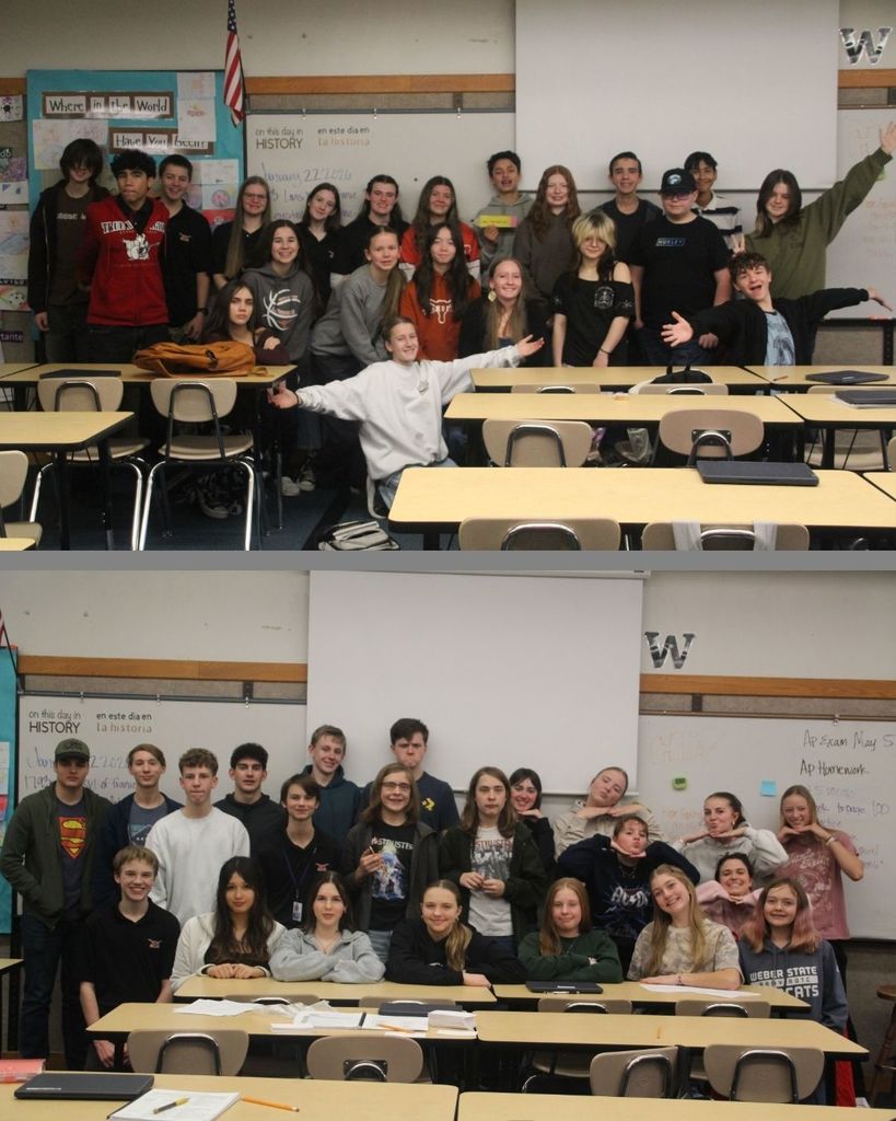 AP Human Geography  group photo of the two classes