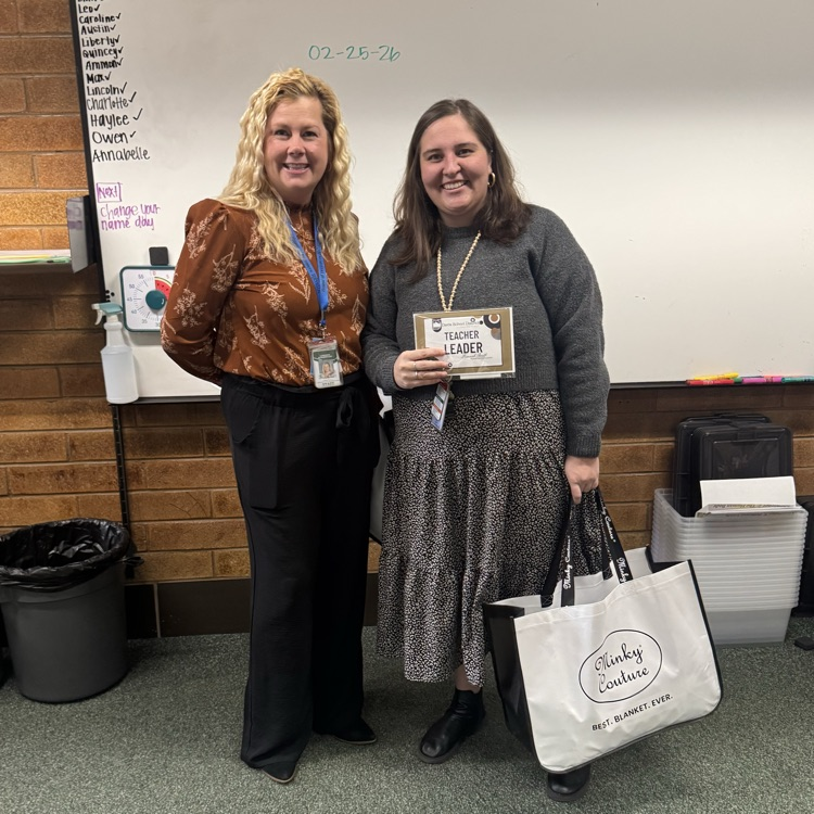 Ms. Smith presented with a district award  