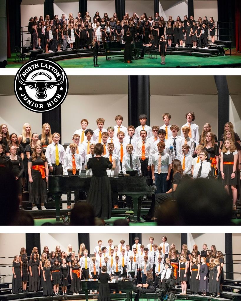 Choir Students on stage during a performance 