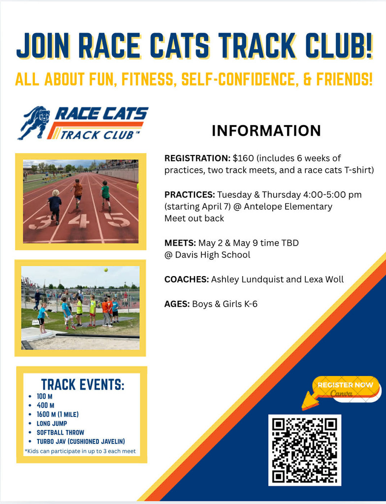 Race Cats Track Club Informational Flyer