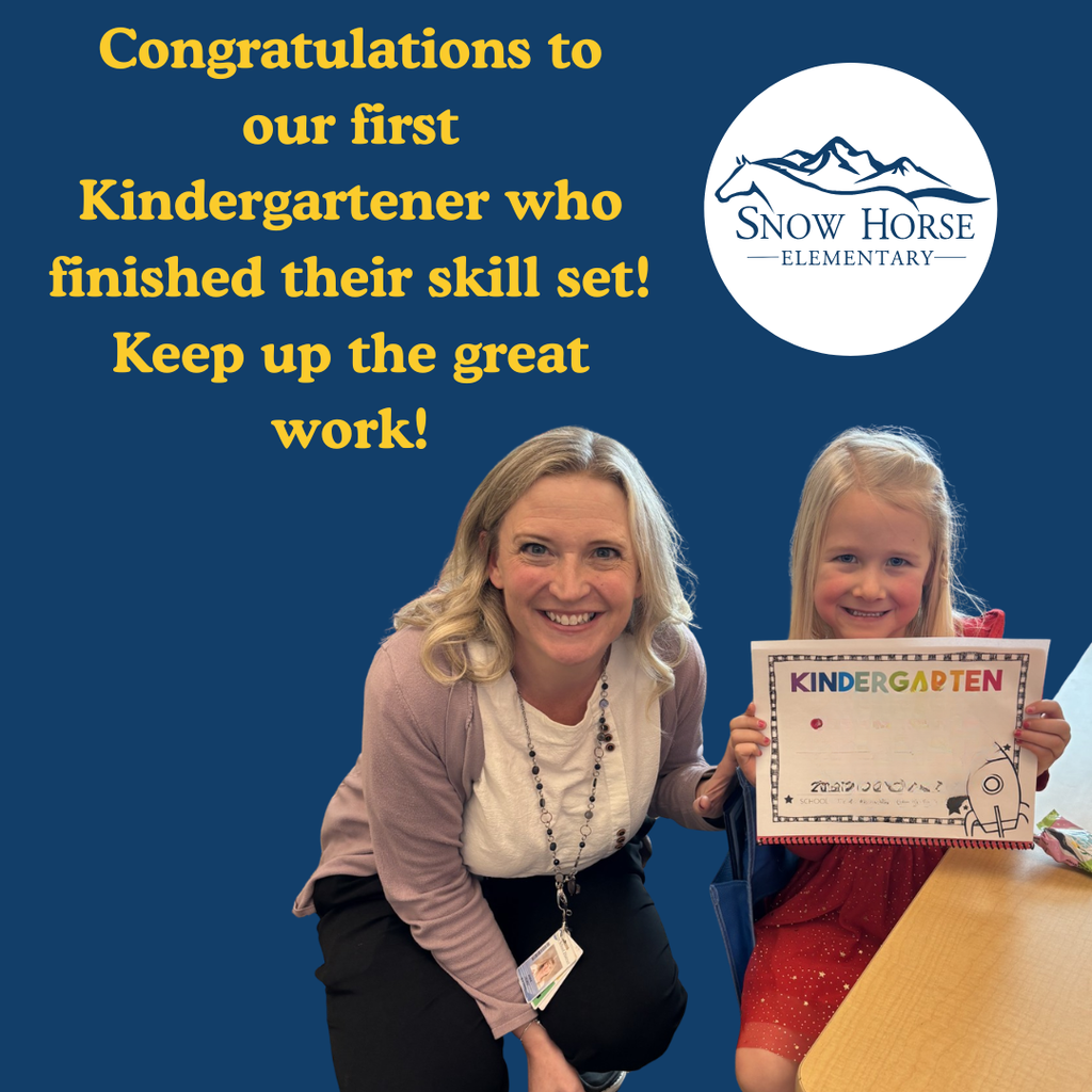 Principal and kindergartener who pass of their skill