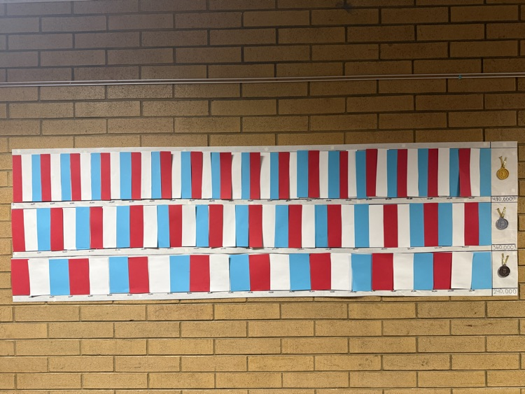 Students reached gold by reading more than 480,000 minutes!