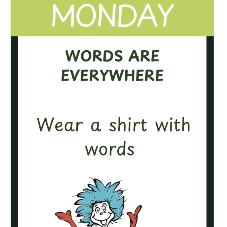 wear shirt with words, Monday
