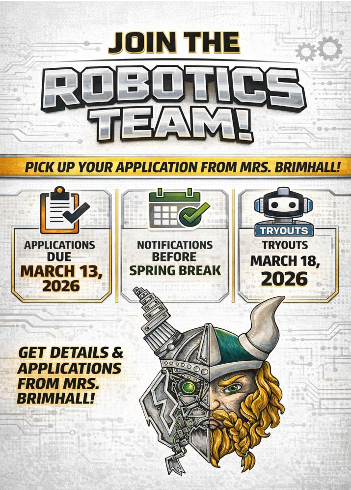 due March 13, get application from Ms. Brimhall