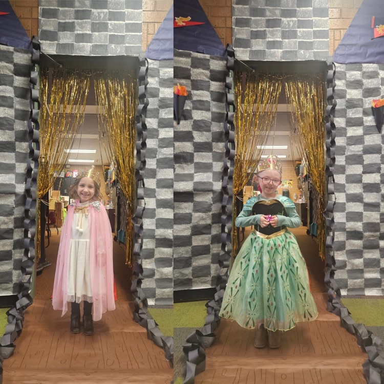 kindergartners celebrating end of their knowledge unit on kings and queens. Having a Royal dress up day.