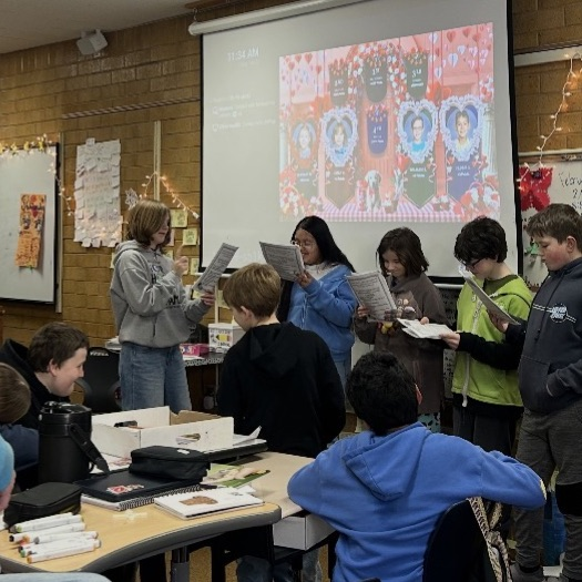 6th graders acting out Greek Myths from the CKLA curriculum 