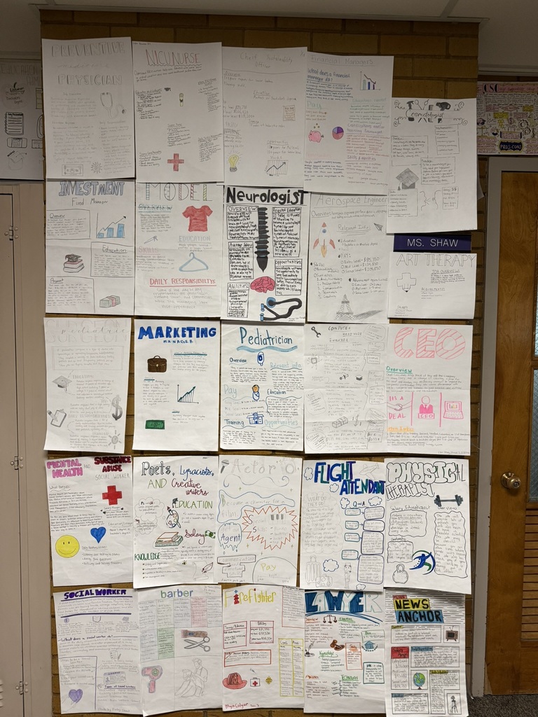 Student Career Posters on the Wall