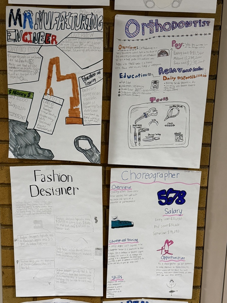 Student Career Posters on the Wall
