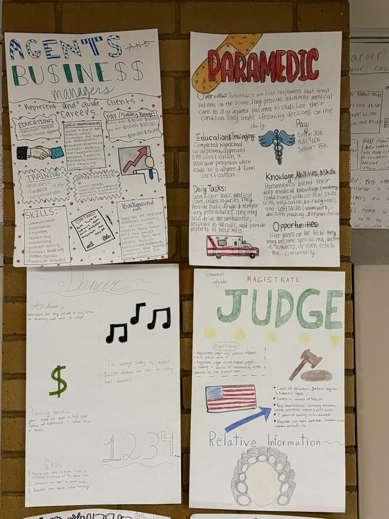 Student Career Posters on the Wall