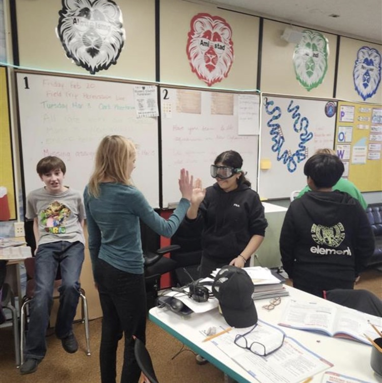 6th graders completing activities during a D.A.R.E. lesson