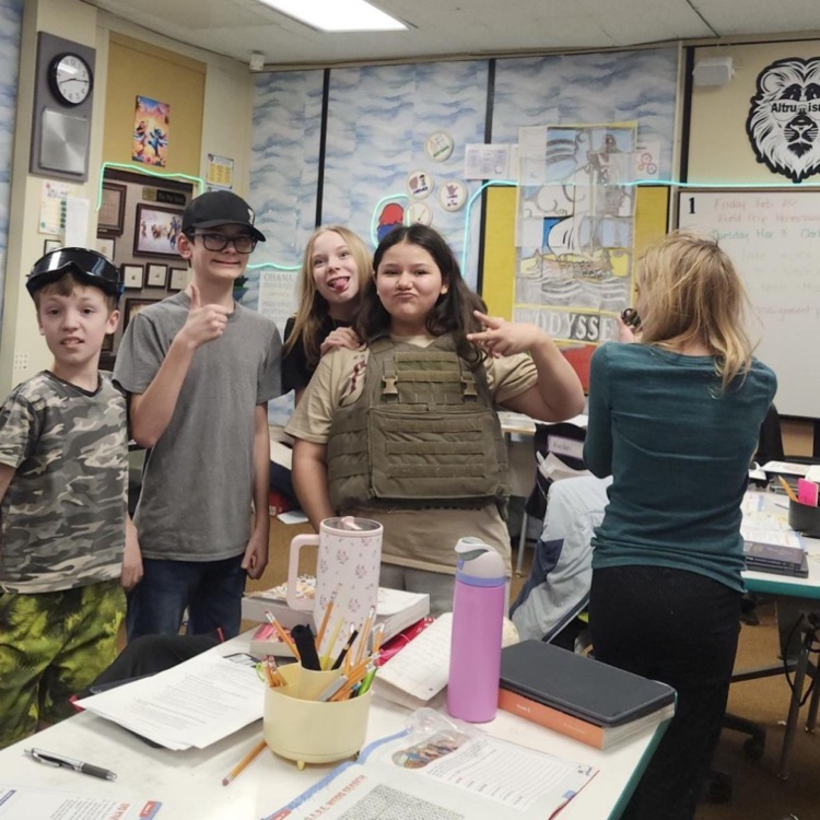 6th graders completing activities during a D.A.R.E. lesson