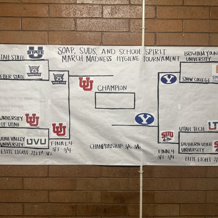 Tournament bracket for the Student Council service project  