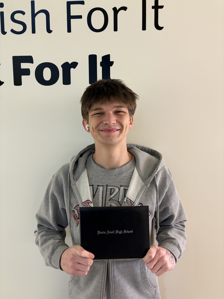 Tanner Berube who finished his Adult High School diploma