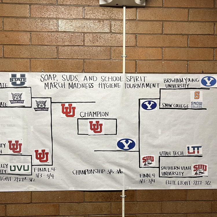Student council service project tournament bracket. 