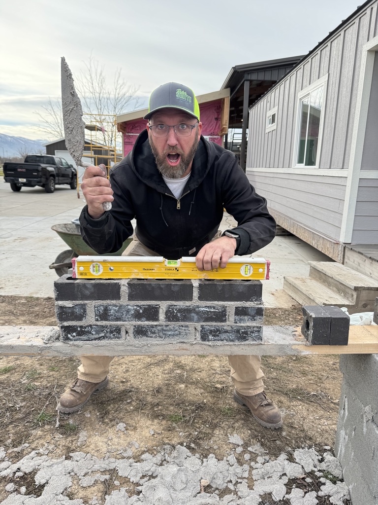 Jeremiah Allen, instructor, shows off his awesome wall!