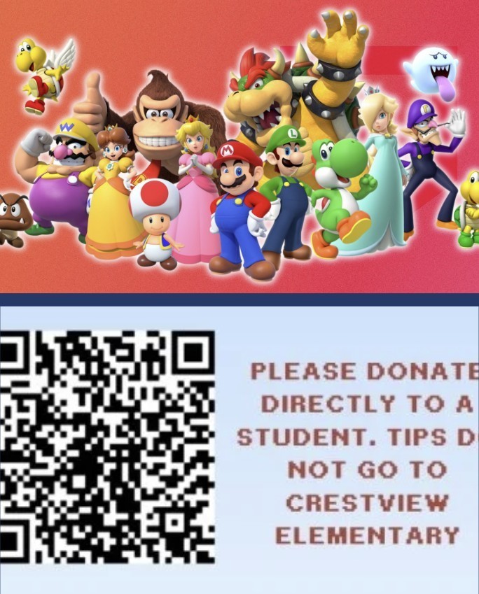 Mario Brothers Characters and Read a Thon Information