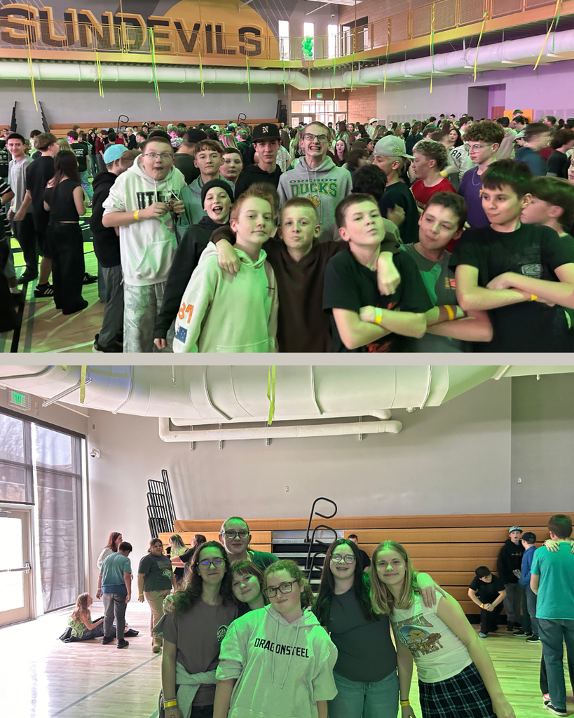 Students at the dance in the gym