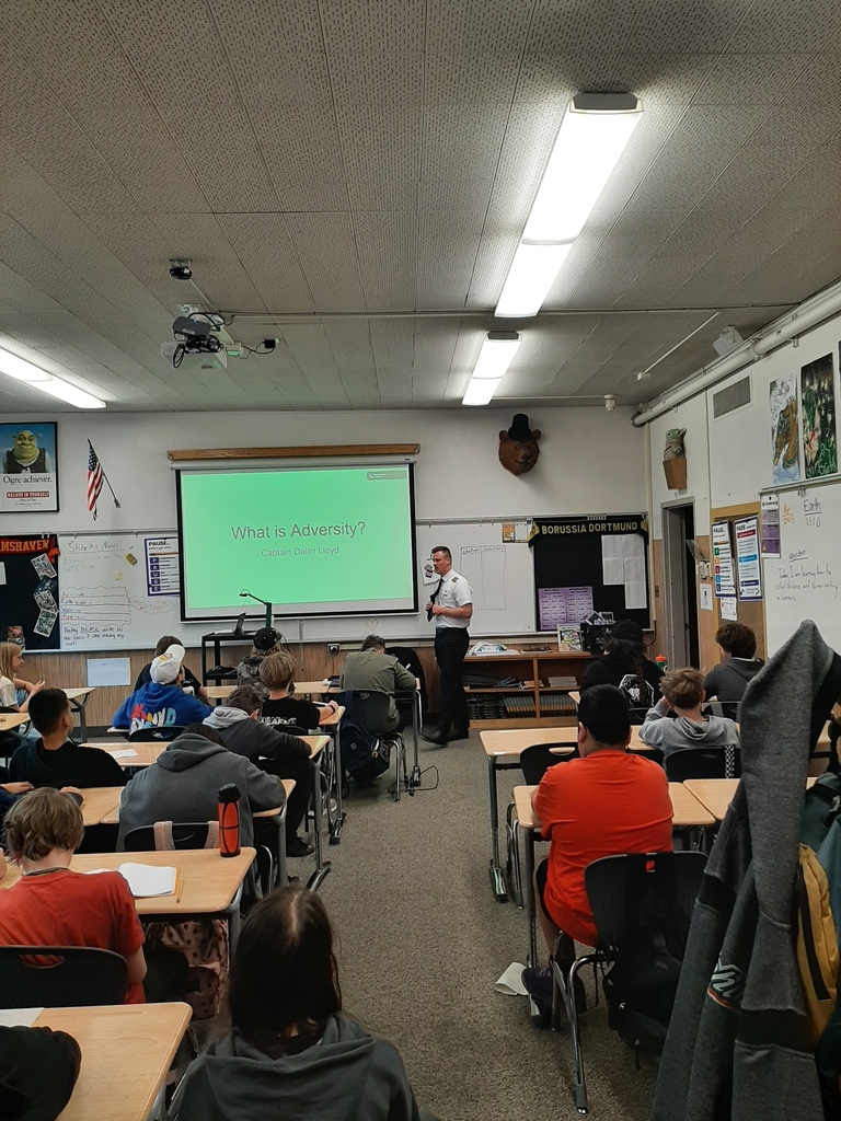 Captain Lloyd teaching the students in class