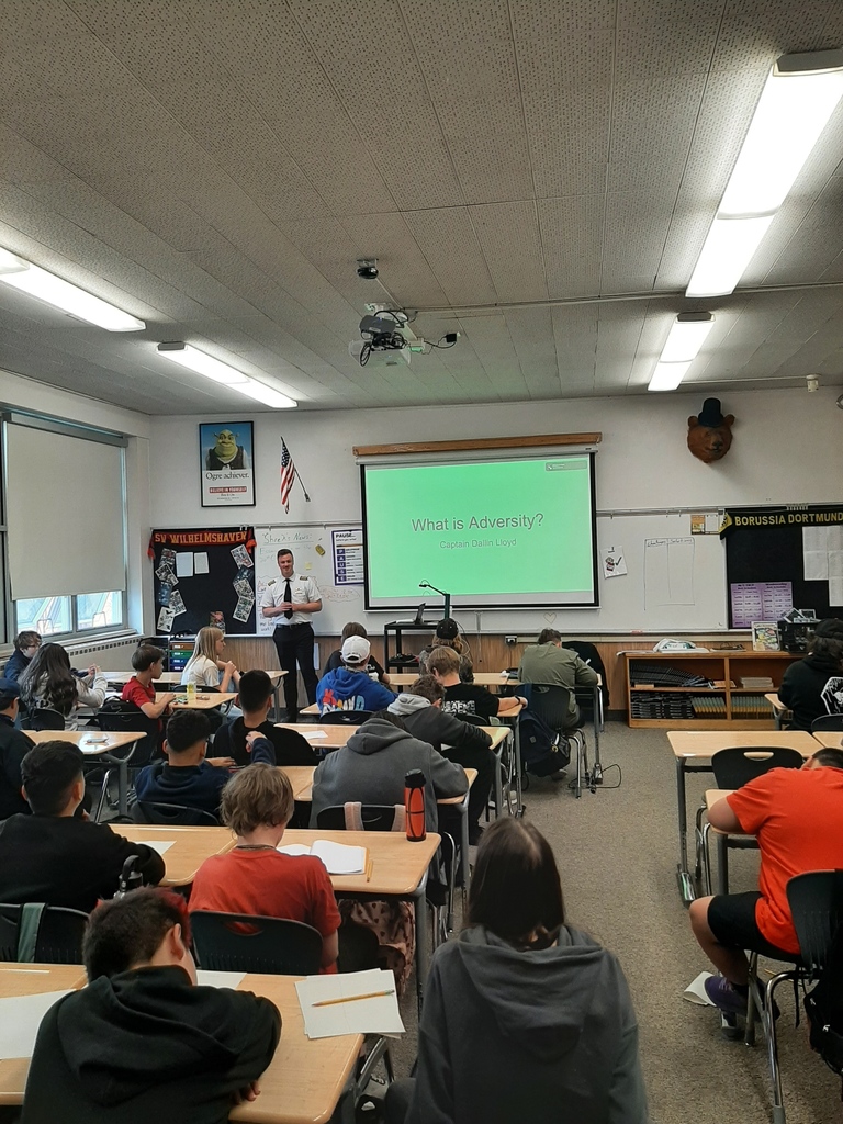 Captain Lloyd teaching the students in class