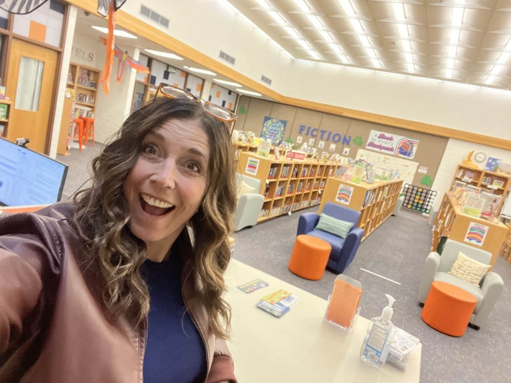 Ms. Mando in the Media Center!