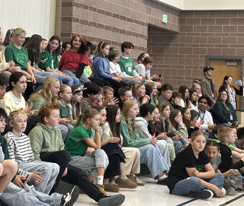 students watching dance performance