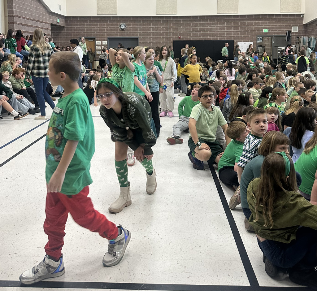 Students leaving assembly