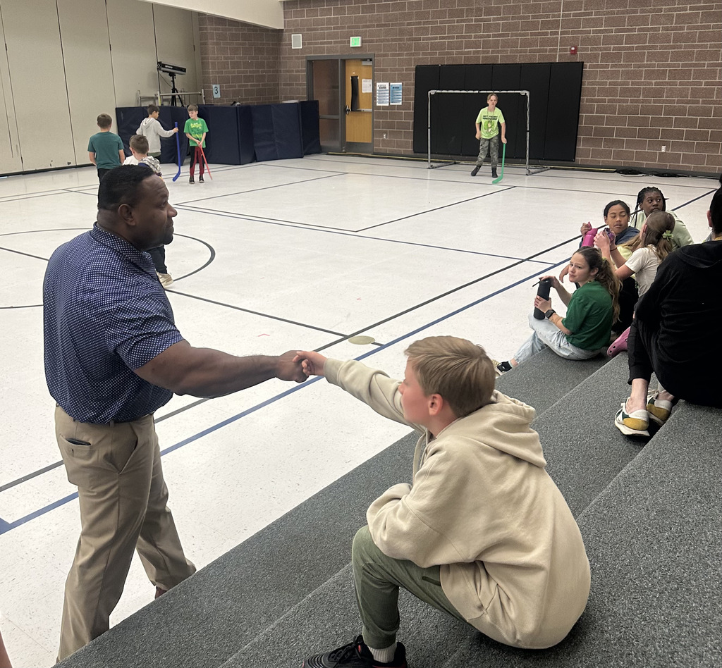 Rod Hall with student