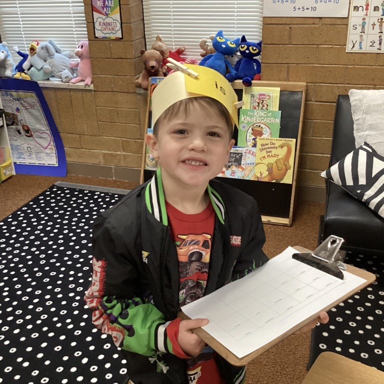 We are practicing reading and writing our tricky words by playing the headband game! 