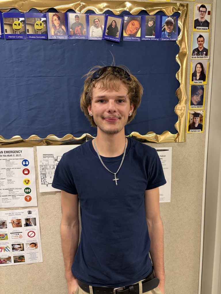 Corban Cowles who just graduated with his Adult High School Diploma