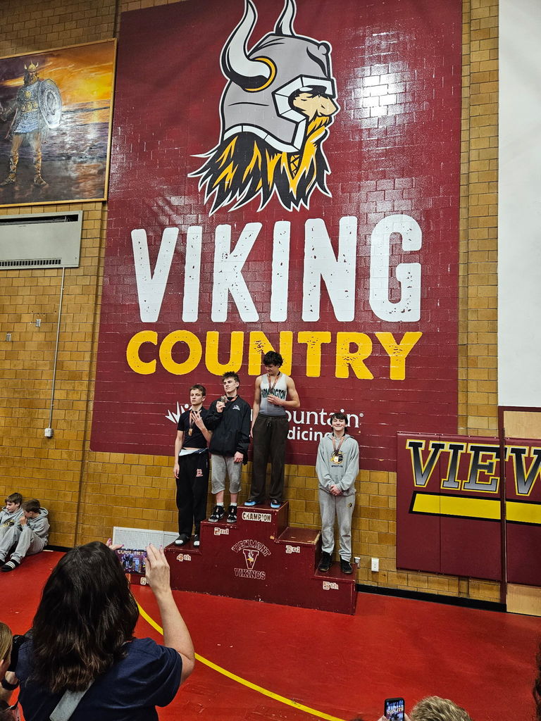 FJH wrestler who took first in his weight class. 
