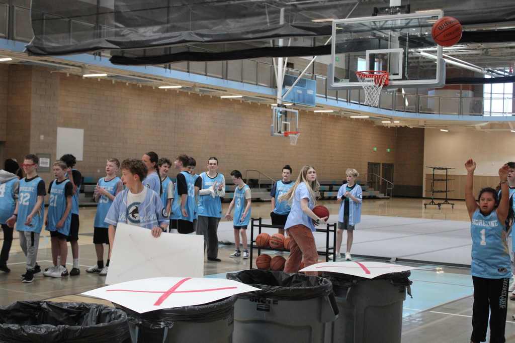 Unified Sports Team Playing a game at the assembly