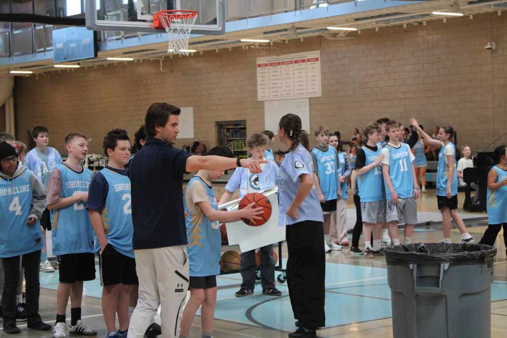 Unified Sports Team Playing a game at the assembly