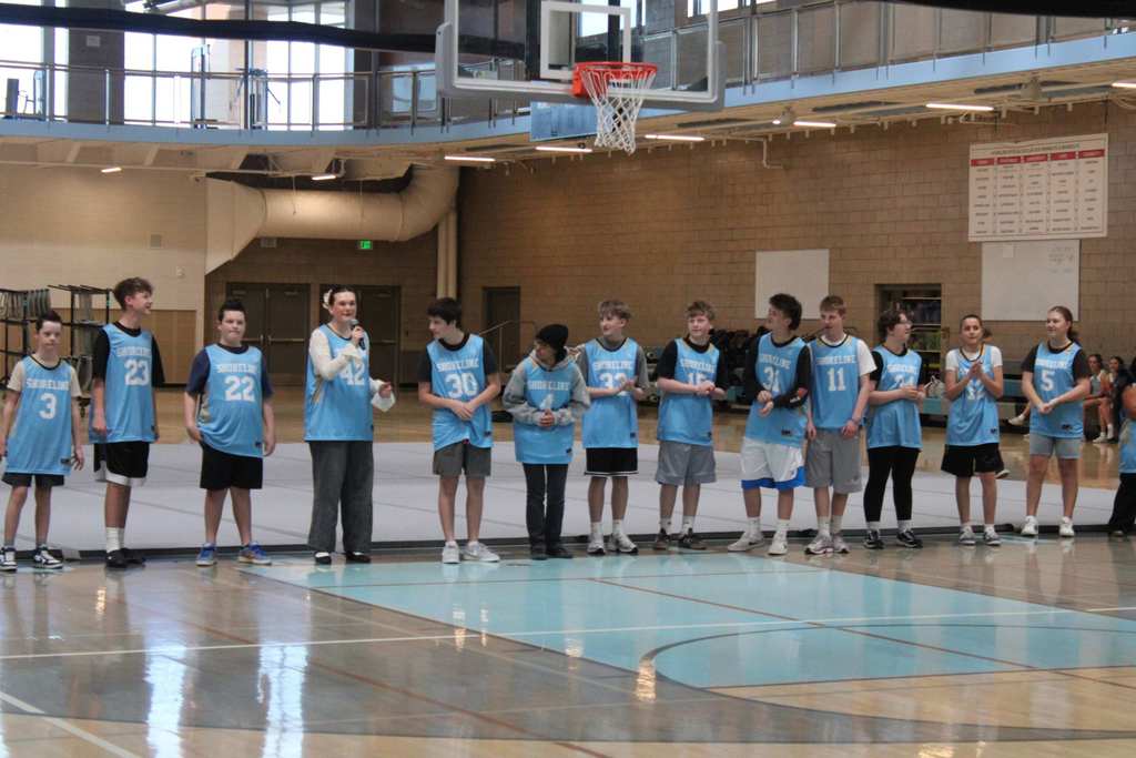 Unified Sports Team Playing a game at the assembly
