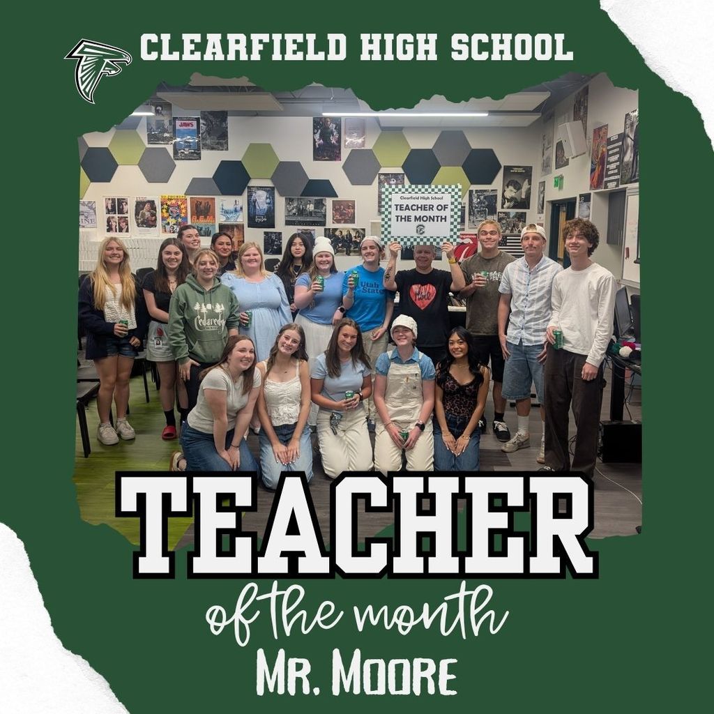 Congratulations to Mr. Moore for being nominated Teacher of the Month!