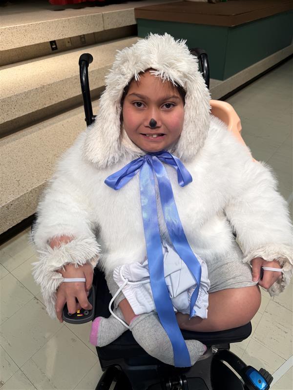 Meadowbrook student who played Nanna in Peter Pan Jr in her doggie costume