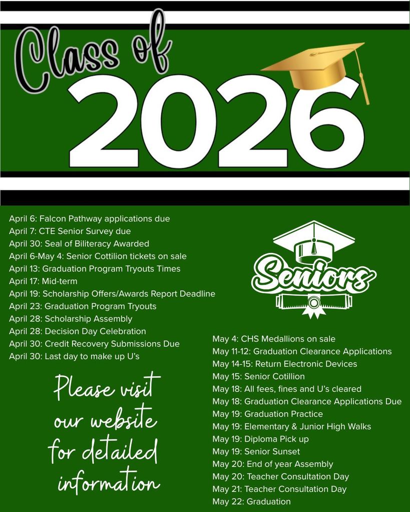 Class of 2026 information can be found on our school website.