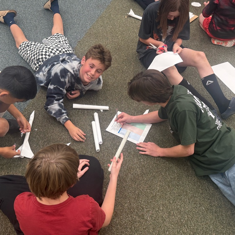 Students working together on group project