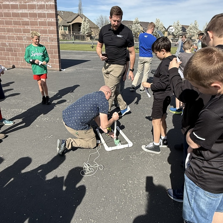 Students with their rocket