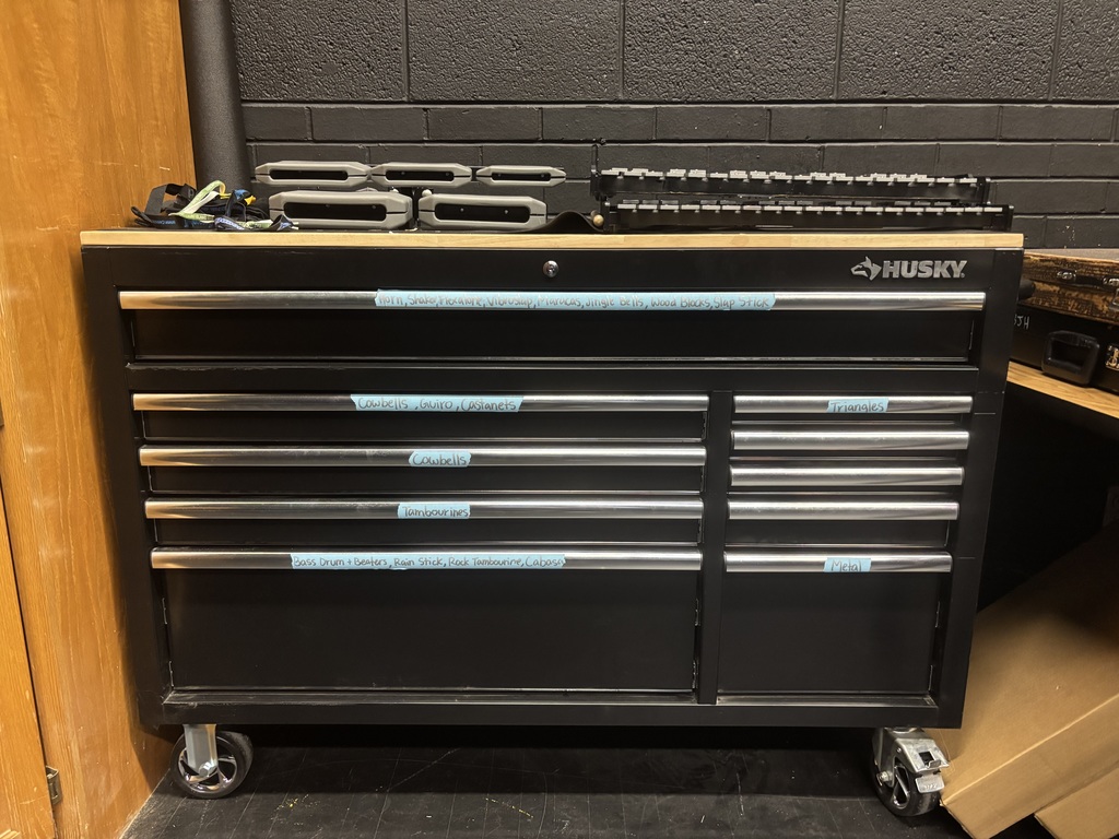 tool box of band instruments