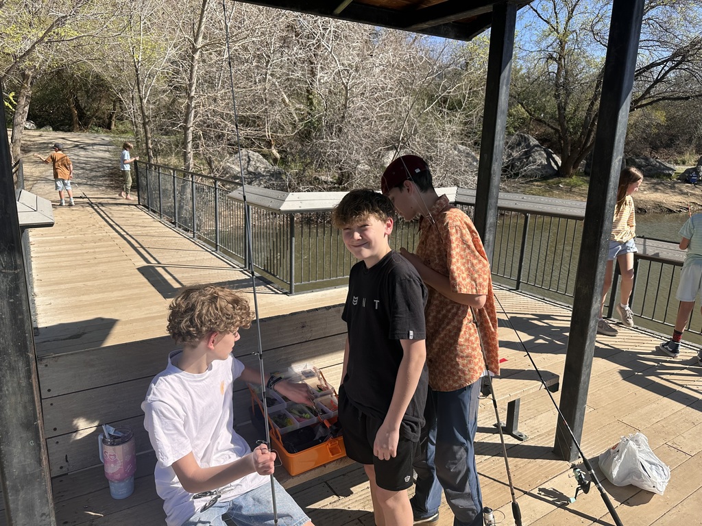 The Fishing Club participated in a fishing experience. 