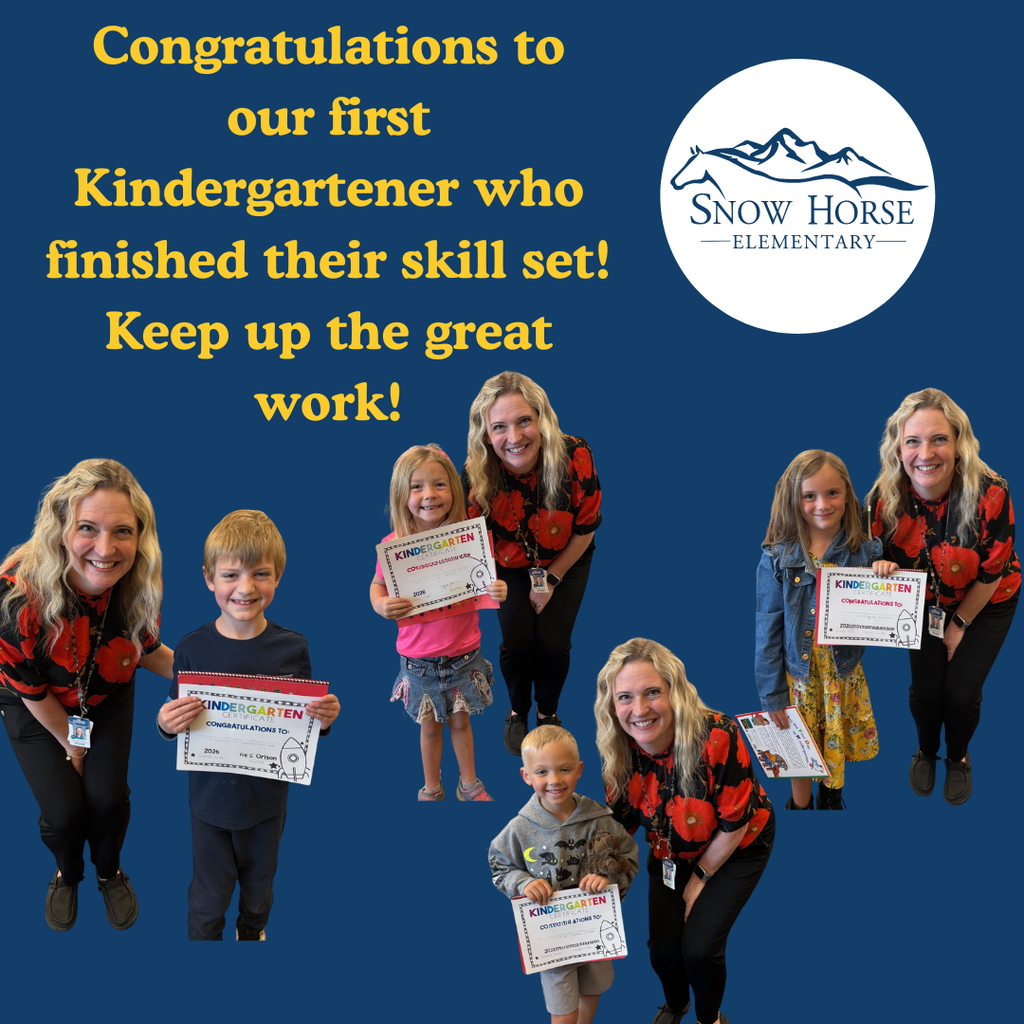 Kindergartners receiving their skills certificate