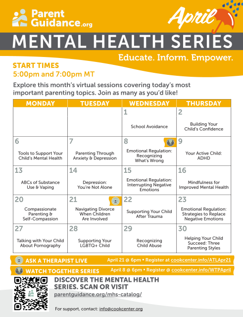 April Mental Health flyer